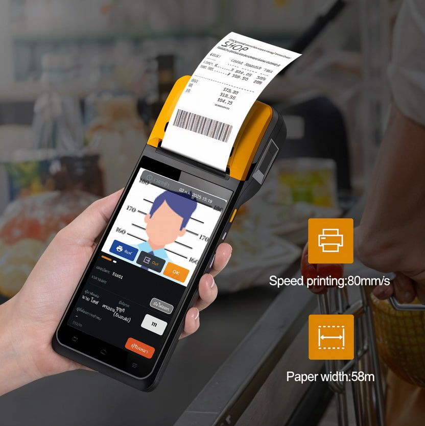 เครื่อง handheld พิมพ์กระดาษผู้มาติดต่อ