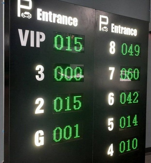 ป้ายนำทางระบบแนะนำช่องจอด