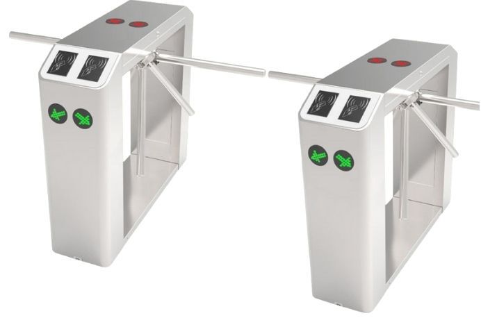 การติดตั้งเครื่องกั้นสามขาแบบ เลนส์คู่