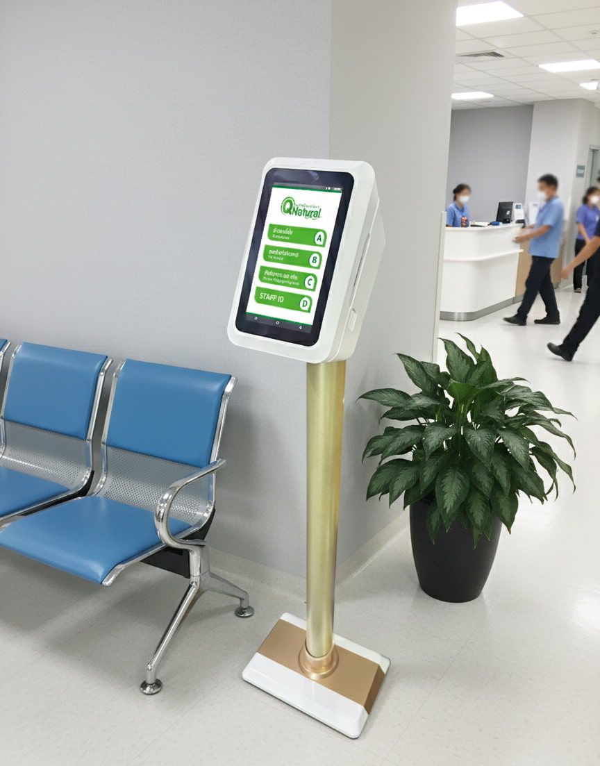 เครื่องกดคิว ตั้งพื้น โรงพยาบาล