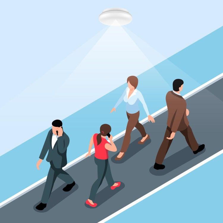 เครื่องนับคนติดเพดาน