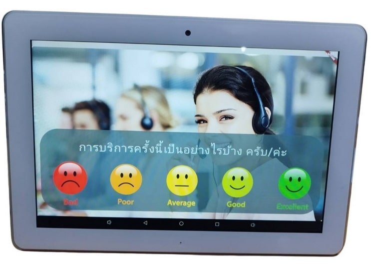 QS-FB04-SET5:เครื่องประเมินความพึงพอใจ Tablet FeedBack