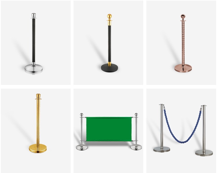 TE-CT-002:เสากั้นทางเดิน แบบเชือกคล้อง