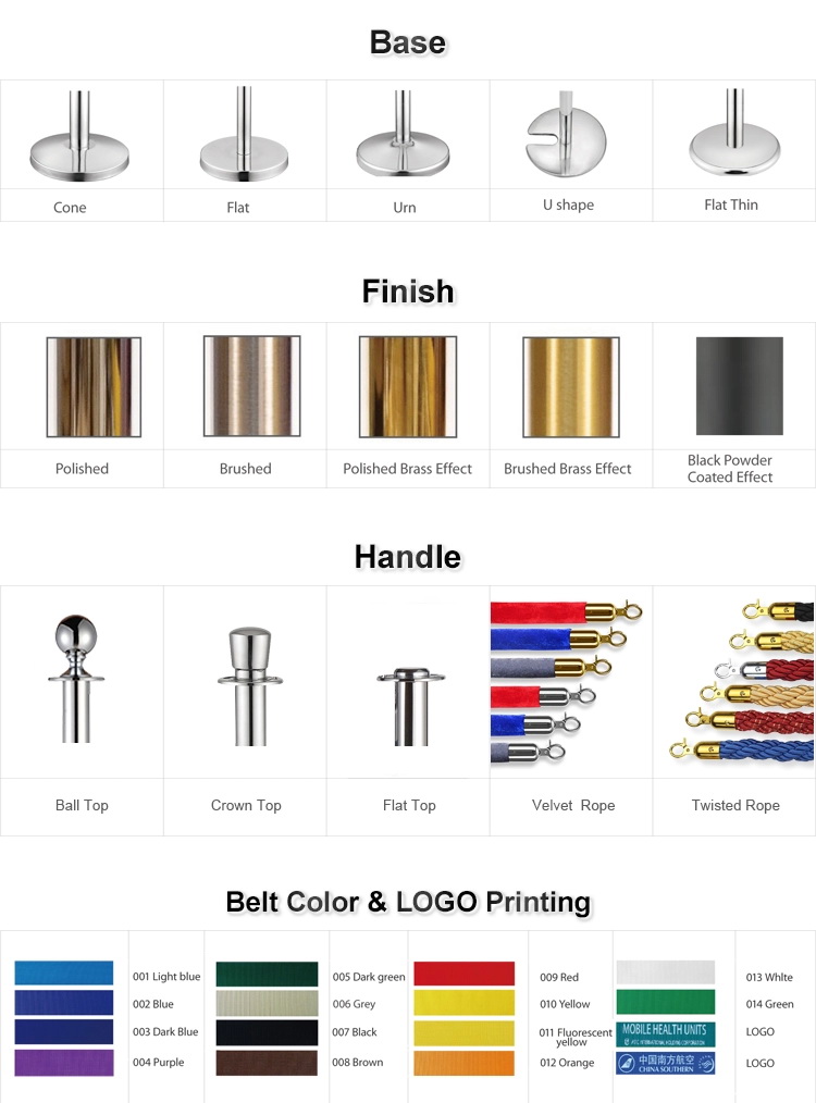 TE-CT-002:เสากั้นทางเดิน แบบเชือกคล้อง