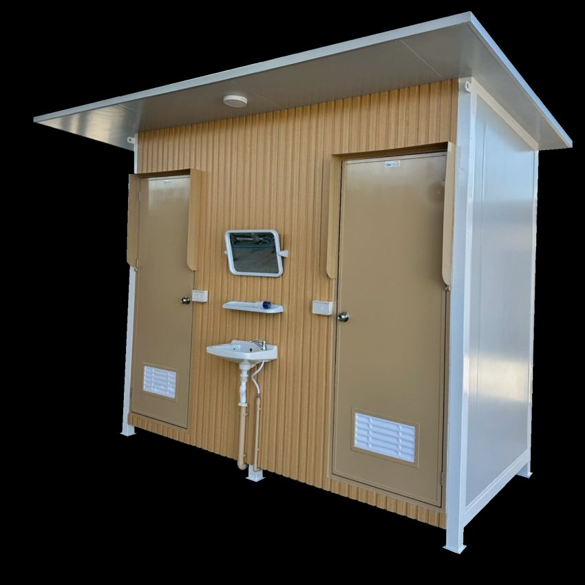 TEH-TL11x2:ห้องน้ำสำเร็จรูปห้องคู่ ลายไม้ รุ่นนวลไม้