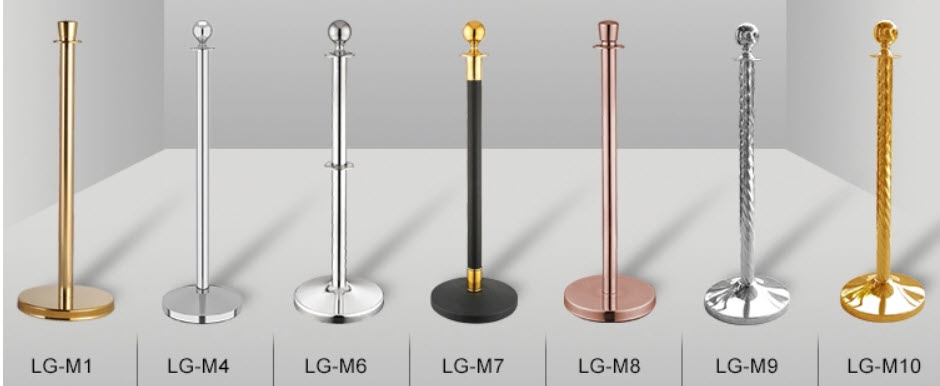 TE-CT-002:เสากั้นทางเดิน แบบเชือกคล้อง