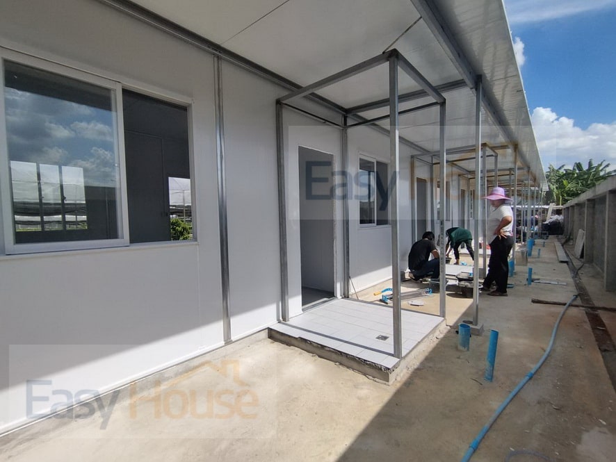 TEH-LRD06-3636C:บ้านพักคนงาน แบบห้องแถว 3.6*3.6