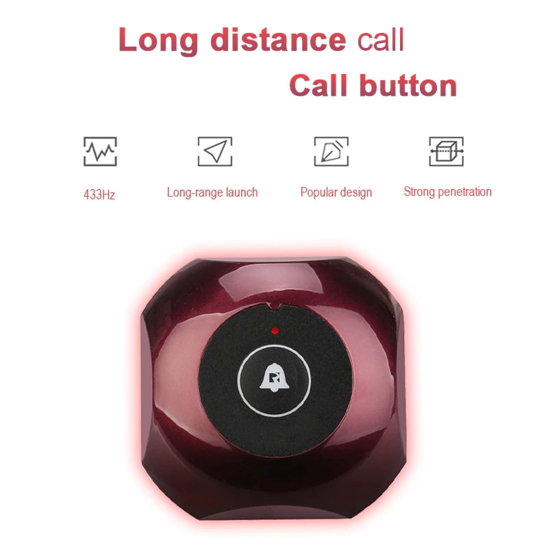 QS-WC23:ปุ่มเรียกพนักงาน 1 button Long Range