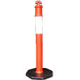 TE-JSZ-003A:เสาหลักอ่อน เสาล้มลุก T-top Bollard (PE Warning Post & Rubber Base)