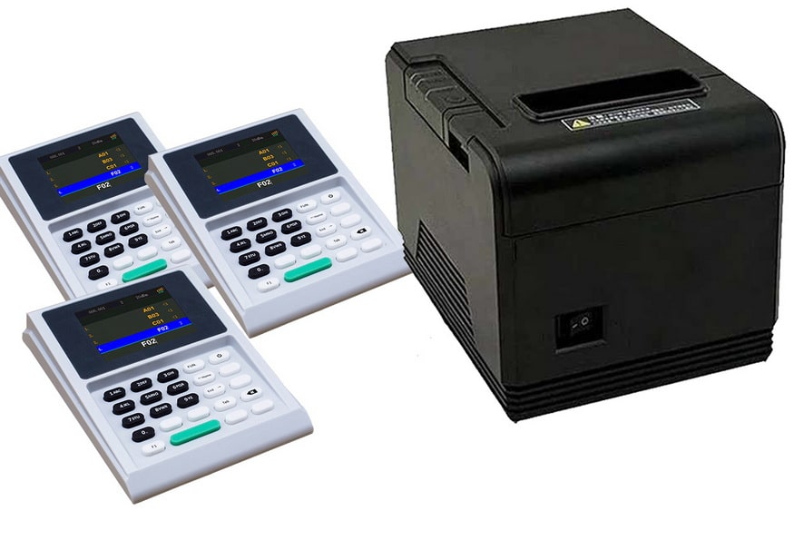 QS-QSET7:ชุดระบบคิว 3ช่องบริการ Queue printer 3 Counter