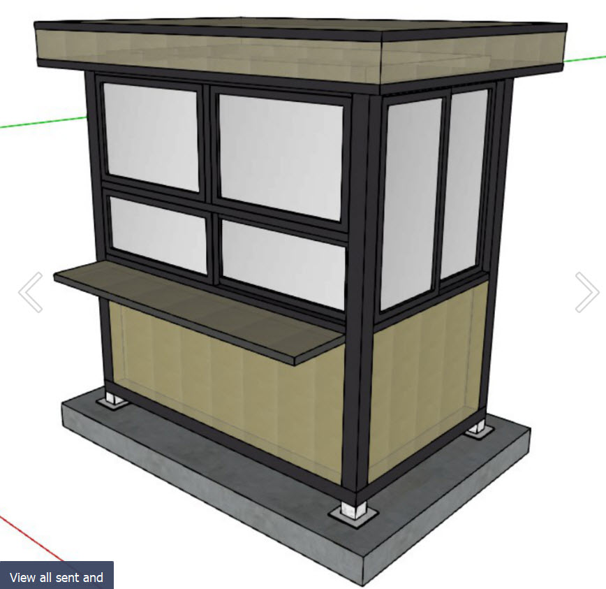 TEH-GB12-3025:ป้อมยามสำเร็จรูป Guard Booth GB12