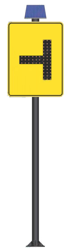 TE-SNB15:ป้ายไฟโซล่าเซลล์ กระพริบ ทางแยกซ้าย ทางแยกขวา