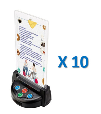 QS-WC25:ปุ่มเรียกพนักงาน แบบป้ายเมนู มีเสา Long Range