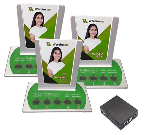 QS-FB03-SET3:เครื่องประเมินความพึงพอใจ Smart FeedBack