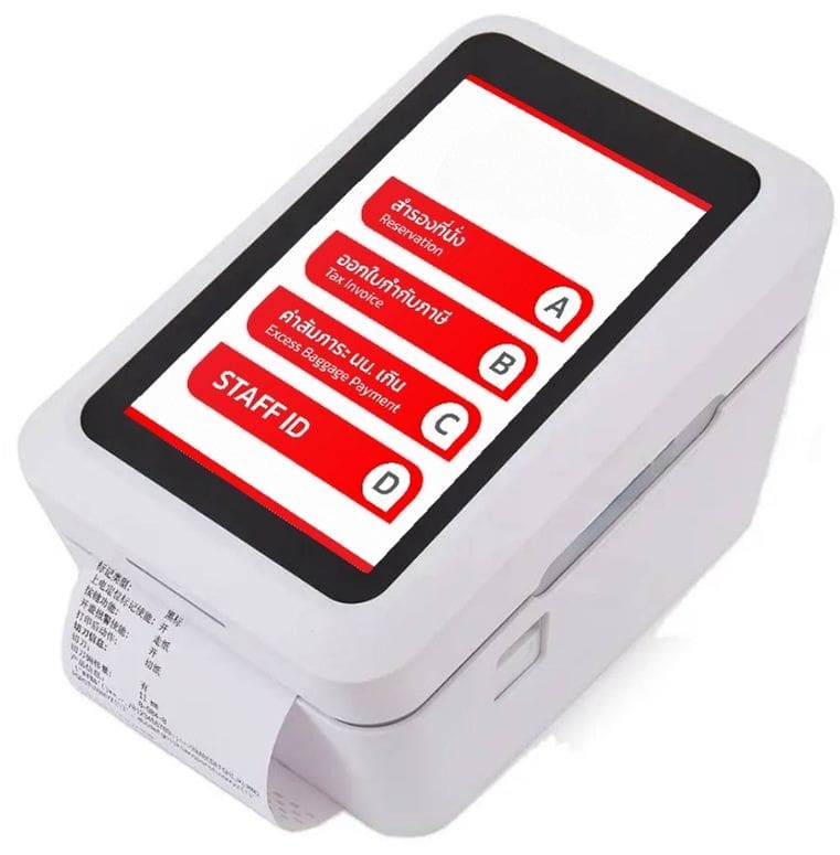 QS-QD06:เครื่องบัตรกดคิว Android แบบตั้งโต๊ะ Desktop Queue Ticket