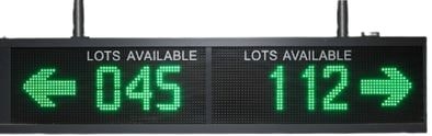 CGD-DP-DP01B:ป้ายแสดงจำนวน และ ทิศทาง ระบบแนะนำช่องจอด 2 โซน