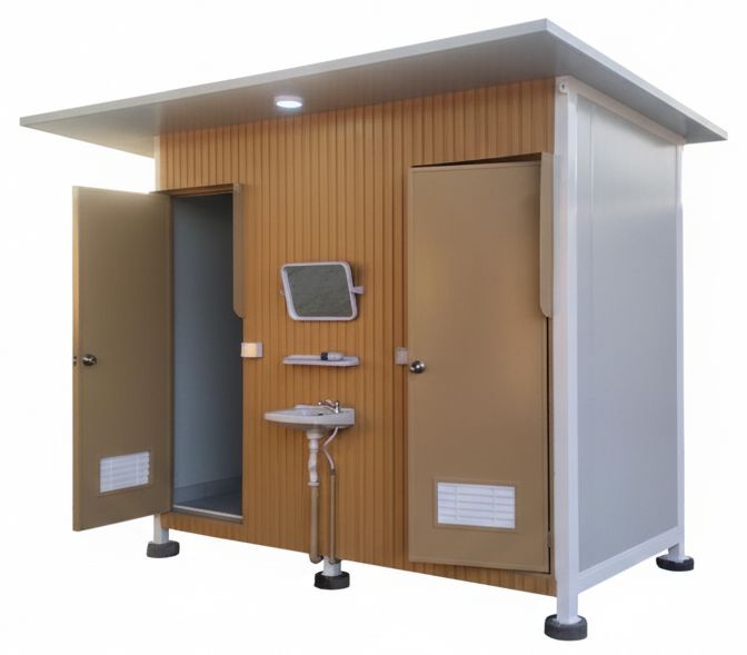 TEH-TL11x2:ห้องน้ำสำเร็จรูปห้องคู่ ลายไม้ รุ่นนวลไม้