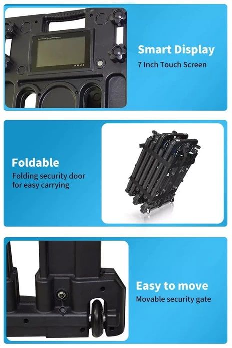 ประตูตรวจจับโลหะ พับเก็บได้