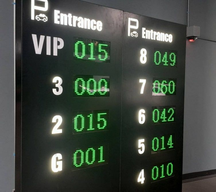 ป้ายแบ่งแสดงผลนับรถ แบ่งชั้น