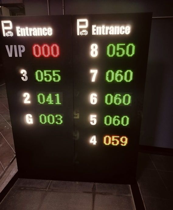 ป้ายแสดงผล ระบบนับรถ แบ่งโซน