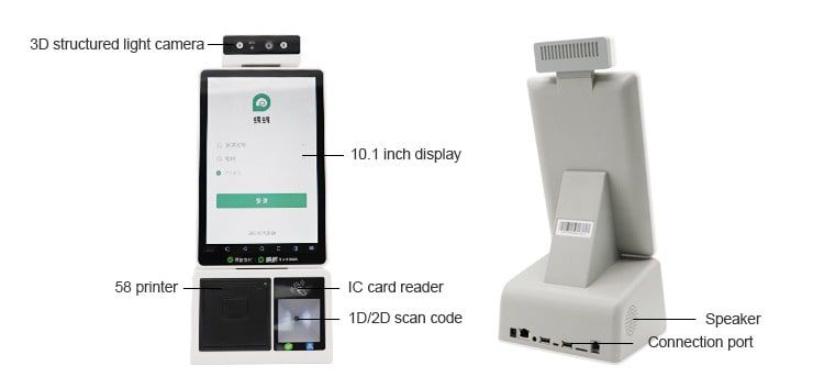 เครื่องพิมพ์บัตรผู้มาติดต่อ กล้องถ่ายรูป visitor