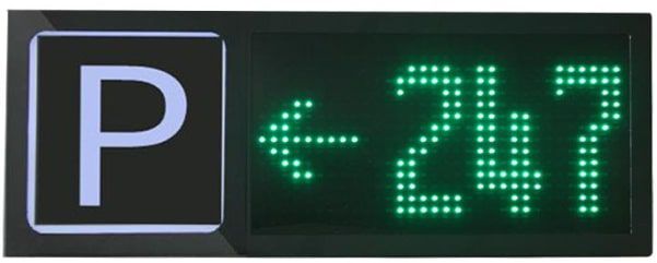 ป้ายตัวเลขระบบแนะนำช่องจอด