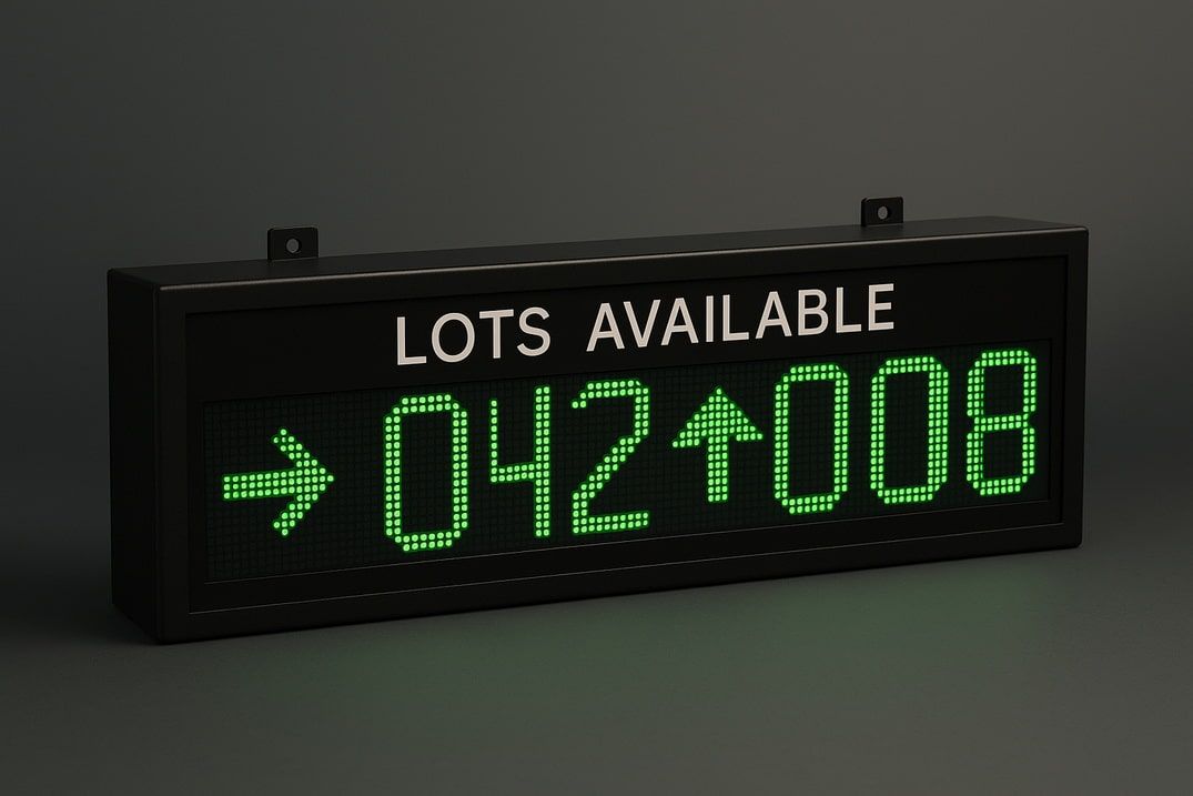 ป้ายตัวเลขระบบแนะนำช่องจอด