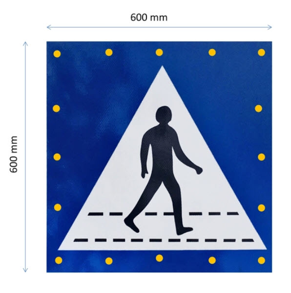 TE-SNB03B:ป้ายเขตทางข้าม+Build-in Solar