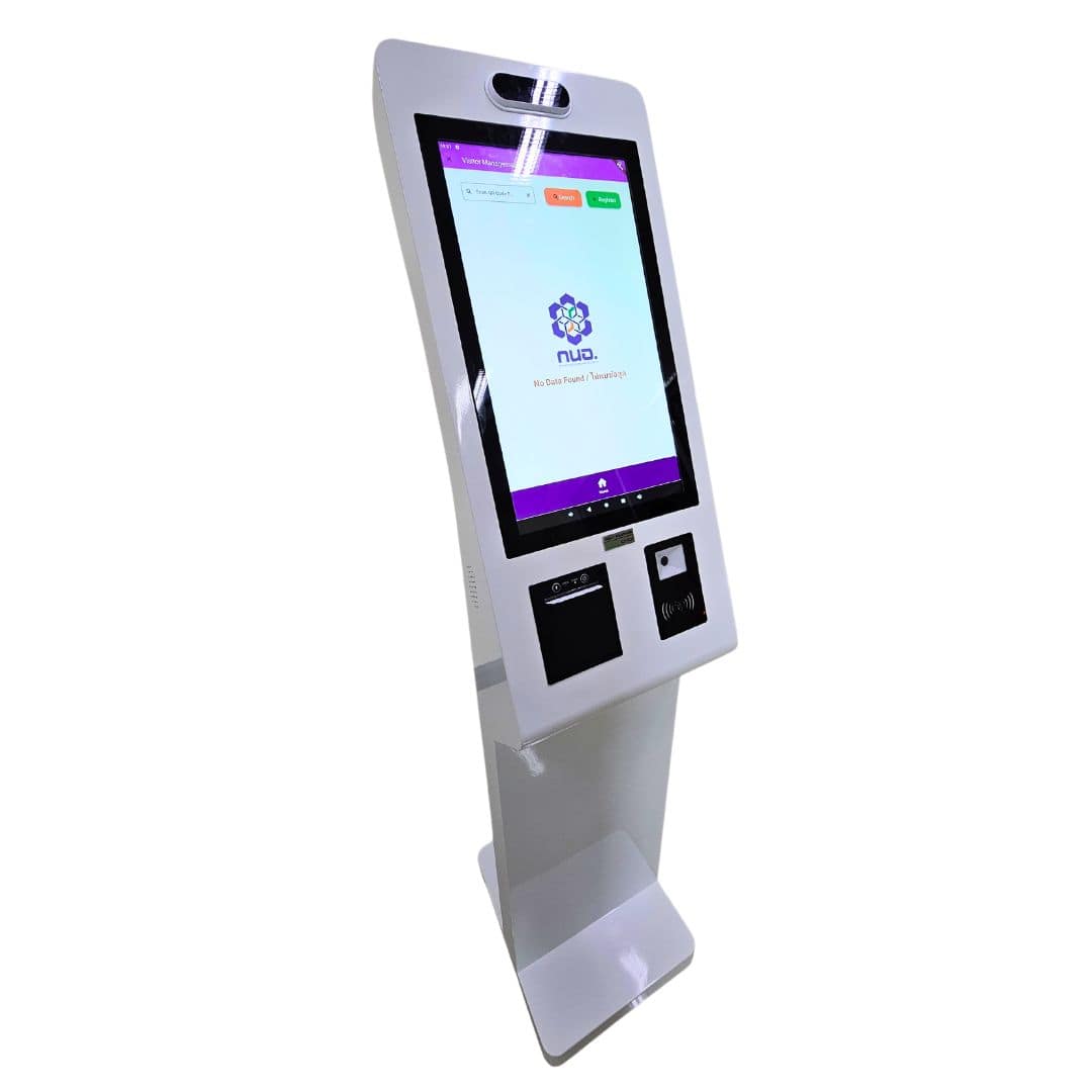SW-VMS05:VMS POS เครื่องบันทึกผู้มาติดต่อ แบบตั้งพื้น Floor Stand Self Service
