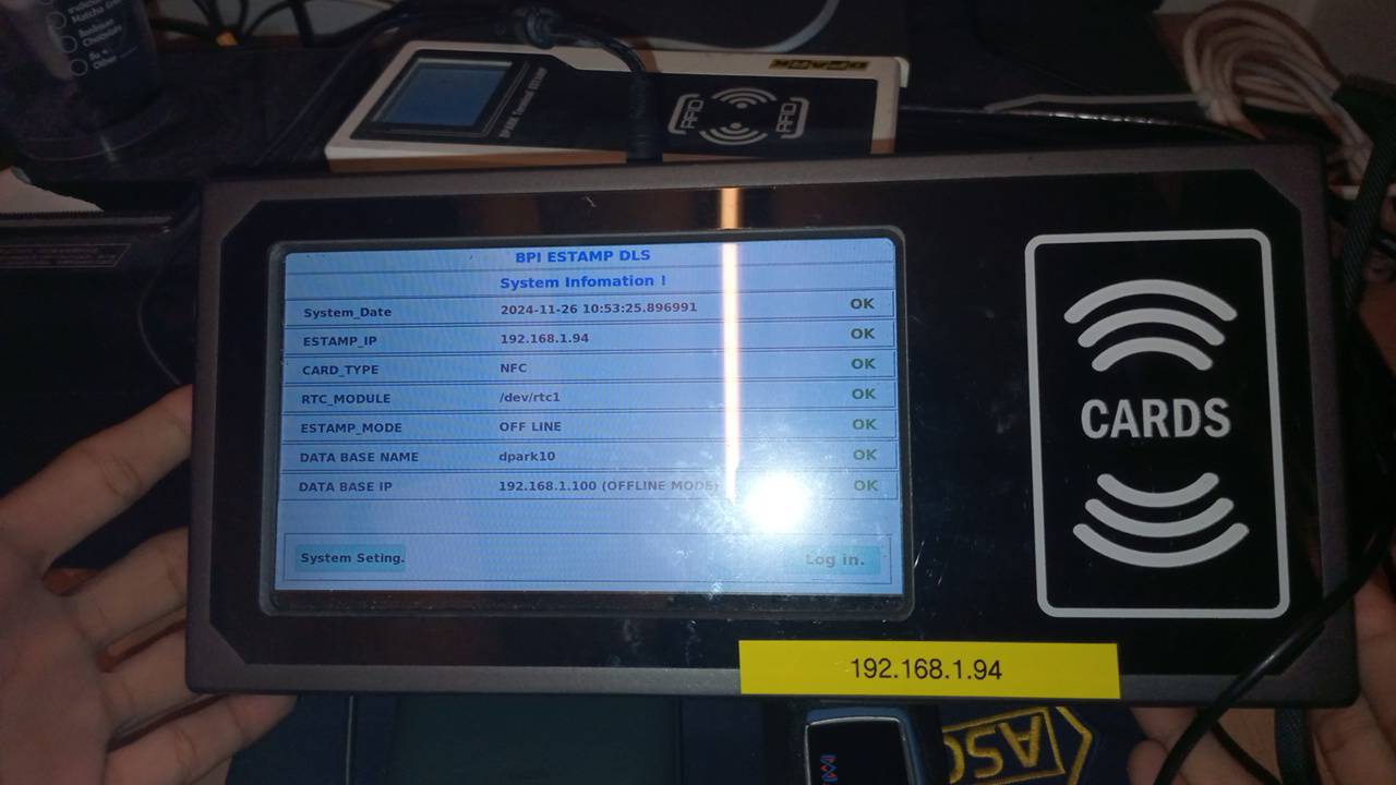 CP-ST01:E-Stamp เครื่องประทับตราบัตรจอดรถ