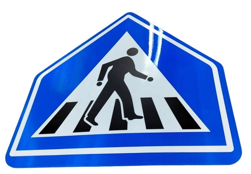 TE-SNB12:ป้ายเขตทางข้ามถนน+Build-in Solar