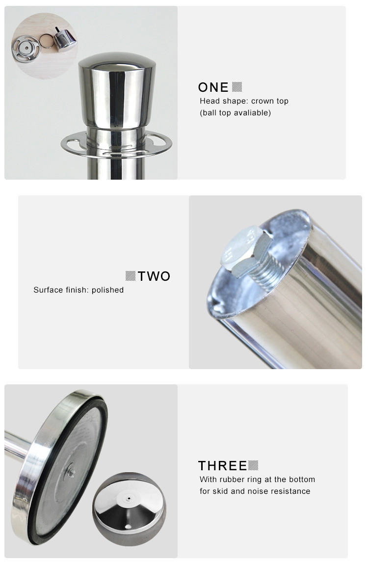 TE-CT-002:เสากั้นทางเดิน แบบเชือกคล้อง