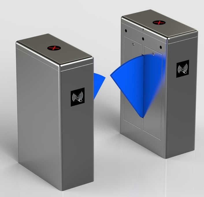 TS-WB1CX-T: ประตูปีกผีเสื้อ Flap Barrier (Two Movement)