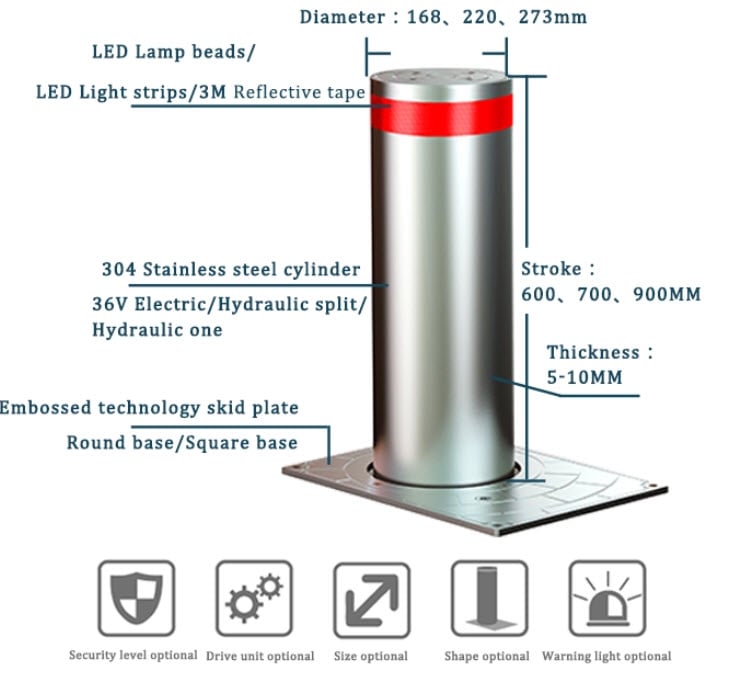 BL-HD01:เสากั้นถนน Bollard