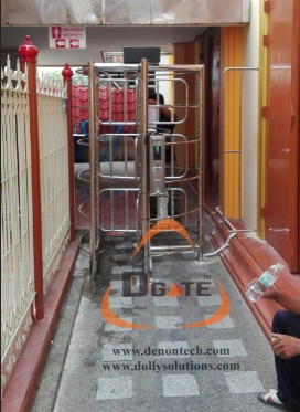 TS-FHT1:ประตูหมุนหยอดเหรียญเข้าห้องน้ำ Full Height สแตนเลส