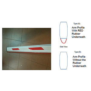 แขนกั้นรถ 4 เมตร แบบมียางรองกระแทก Spare Boom Arm Rubber