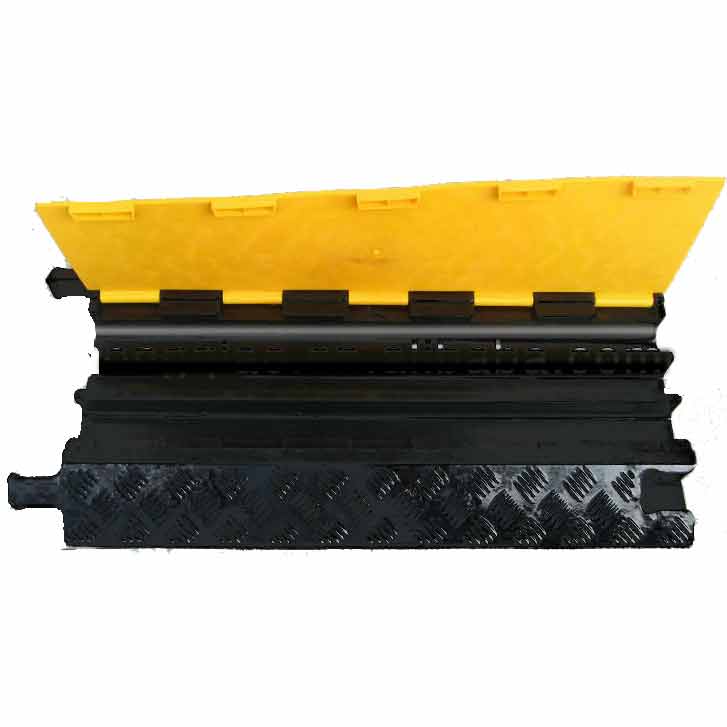 TE-JSD-017B:ยางร้อยสายไฟ ยางป้องกันสายไฟ 3 ช่อง Rubber Cable Protector 3CH