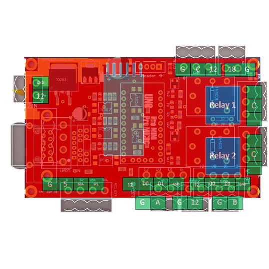 บอร์ดแดง Control board (PCB-XNO-R3)