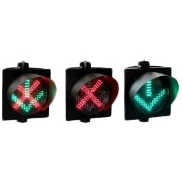 ไฟจราจร แบบลูกศร+กากบาท 2สี arrow direction traffic light