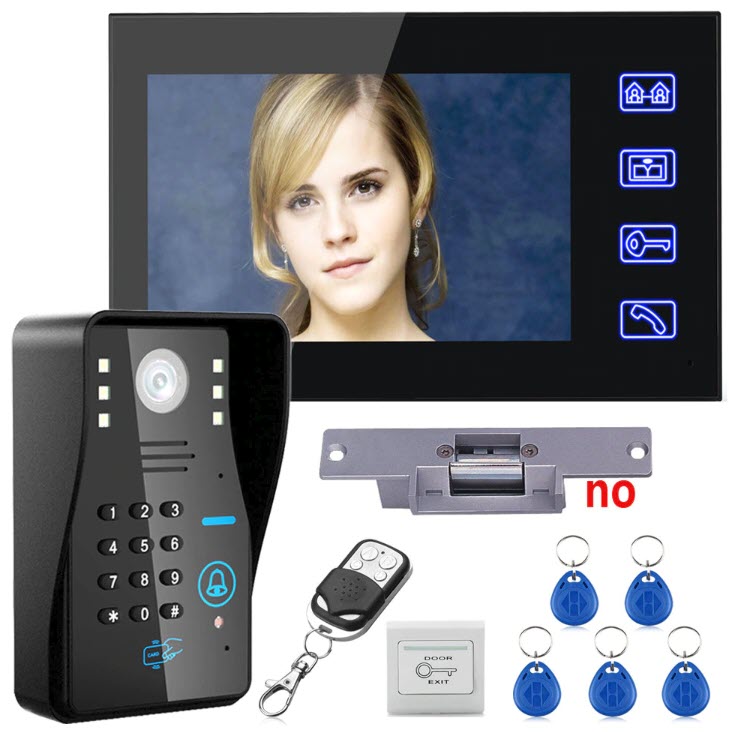 Video Door Phone 7" LCD 1.3MP 4-Wire Auto Capture บ้าน