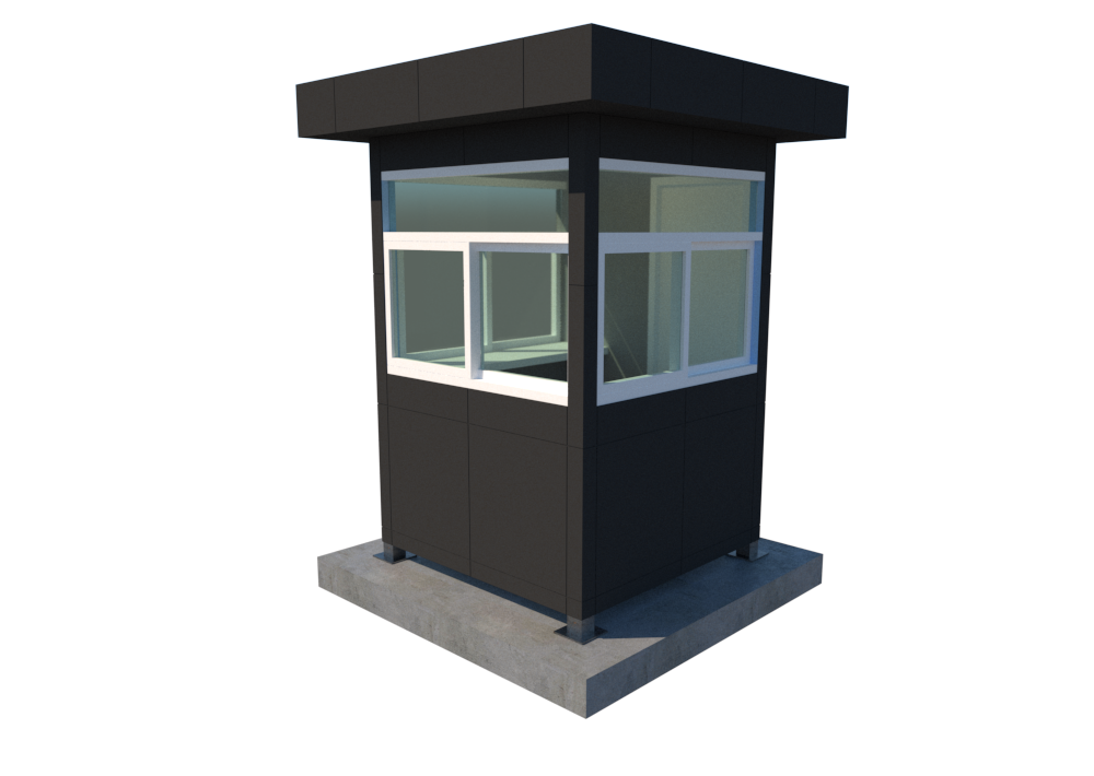 ป้อมยามสำเร็จรูป Guard Booth GB18C ขนาด 1.5x1.5 ม.
