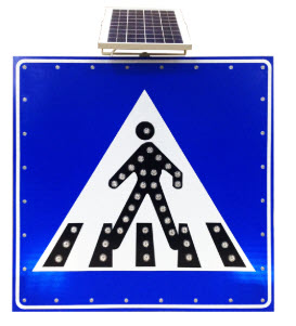 TE-SNB03B:ป้ายเขตทางข้าม+Build-in Solar