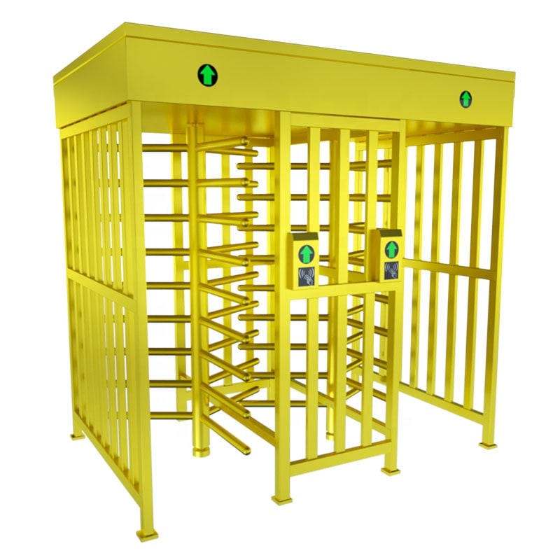 TS-FHT3:ประตูหมุนกั้นคน Full Height Turnstile เหล็ก 2CH