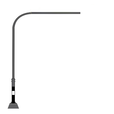 TE-ROD06:เสาไฟฟ้า Mast arm โค้ง