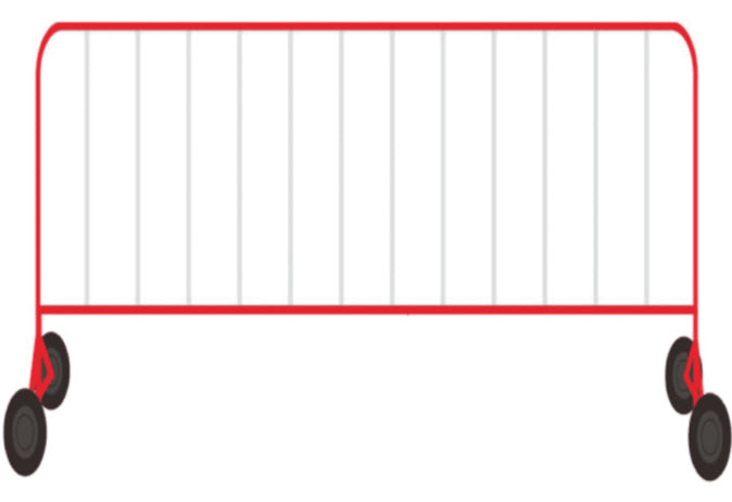 TE-BR04:แผงกั้นจราจร 3 เมตร แบบมีล้อ