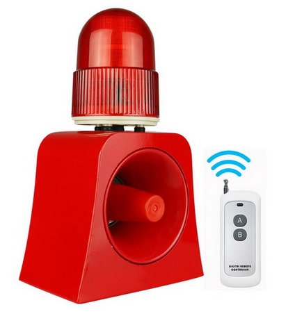 TE-SL14:เสียง+ไฟ สัญญาณเตือนภัย + รีโมท