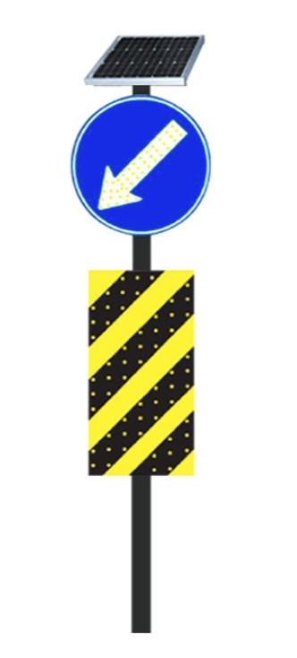 TE-SNB14:ป้ายไฟโซล่าเซลล์ ให้ชิดขาว ชิดซ้าย