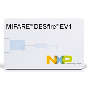 บัตร RFID NXP Desfire EV1 Mifare 1K-8K ISO 14443A 0.84mm AES