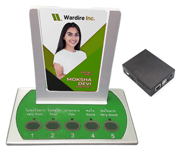 QS-FB03-SET1:เครื่องประเมินความพึงพอใจ Smart FeedBack