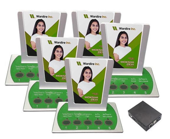 QS-FB03-SET5:เครื่องประเมินความพึงพอใจ Smart FeedBack